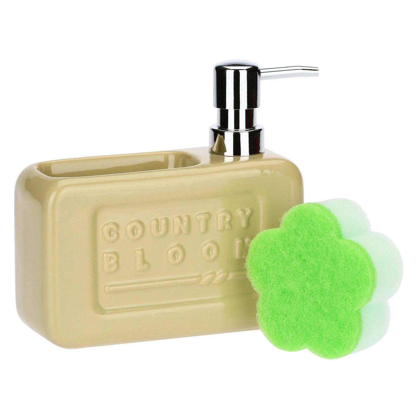 Il Set dispenser e porta spugna Country Bloom