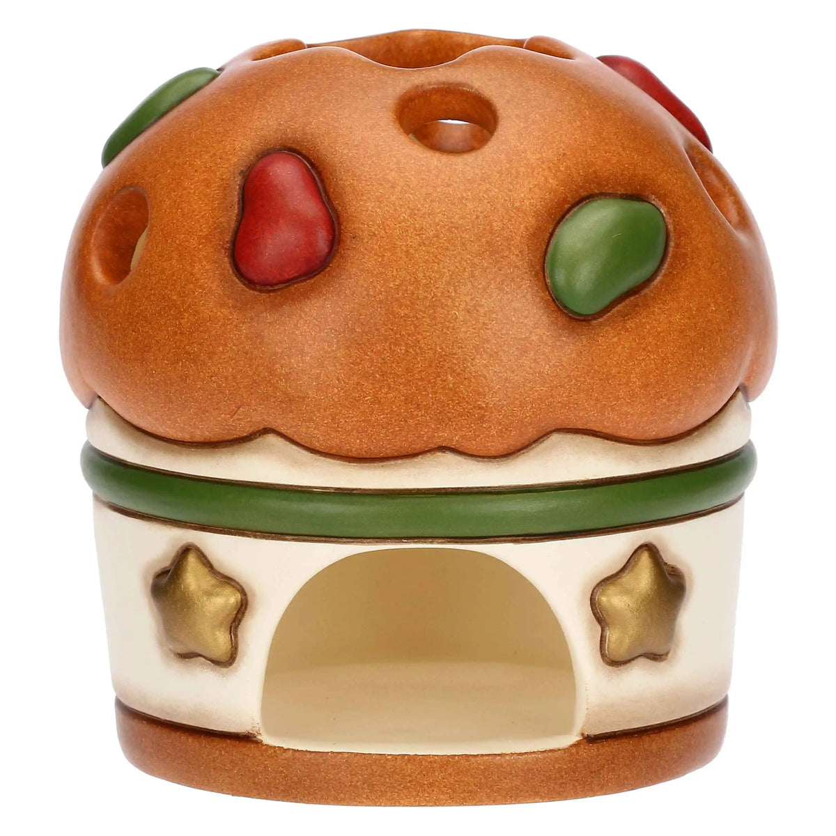 Porta tea-light panettone in ceramica, Sorprese di Natale