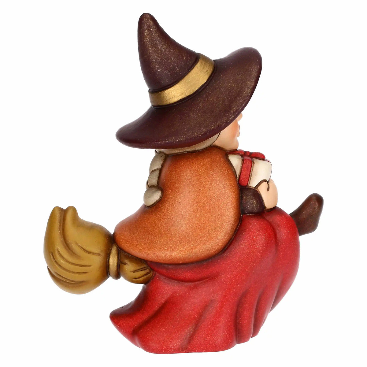 Befana Berta con regalo in ceramica, piccola