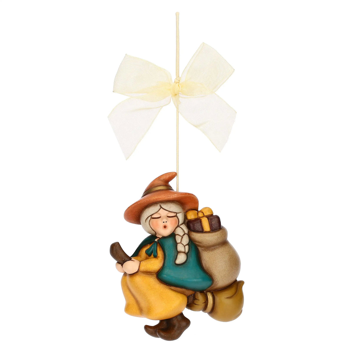 Befana Berta da appendere in ceramica