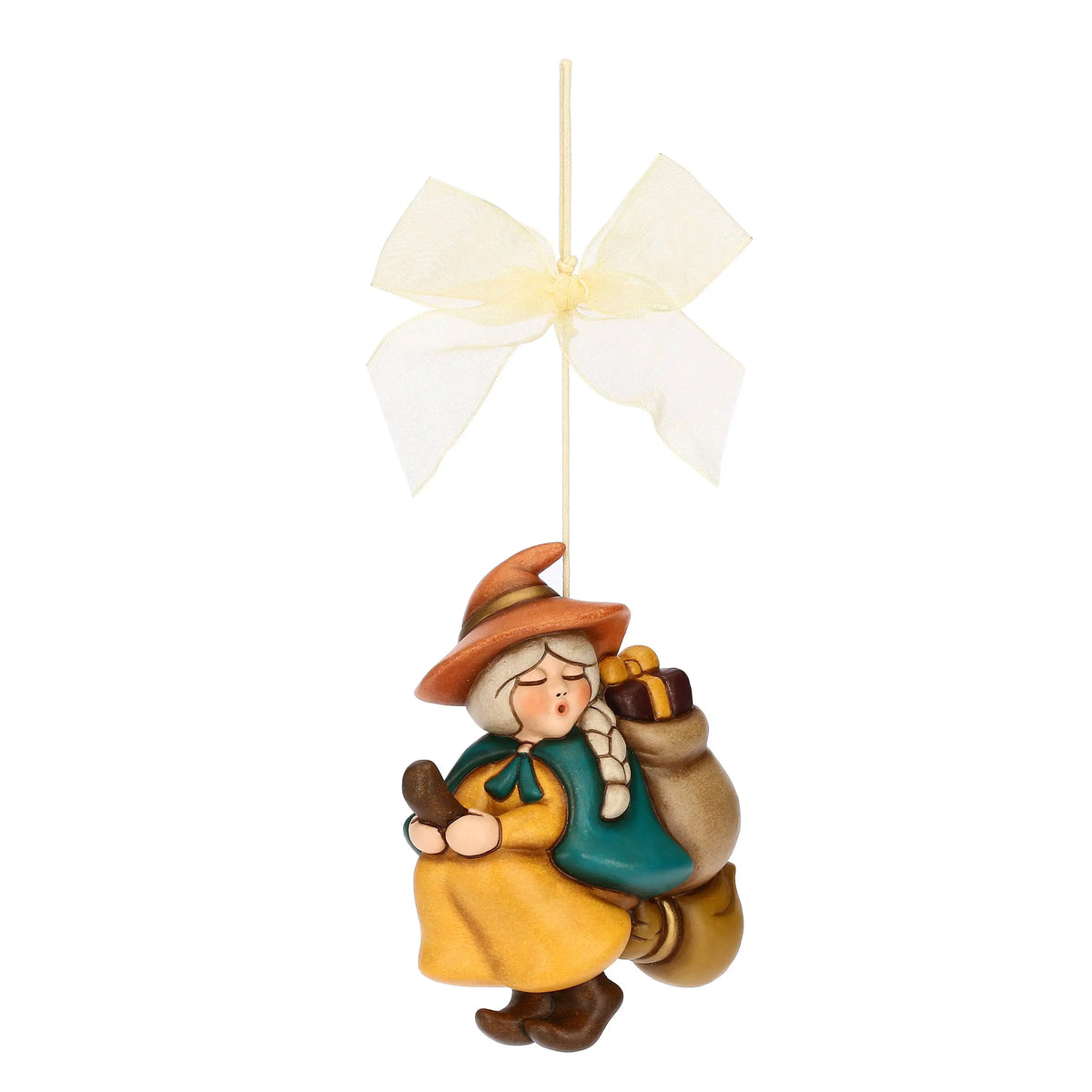 Befana Berta da appendere in ceramica