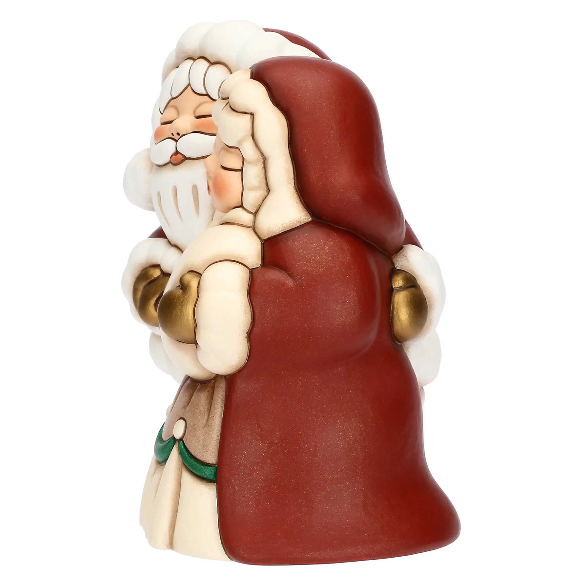Coppia Babbo e Mamma Natale in ceramica