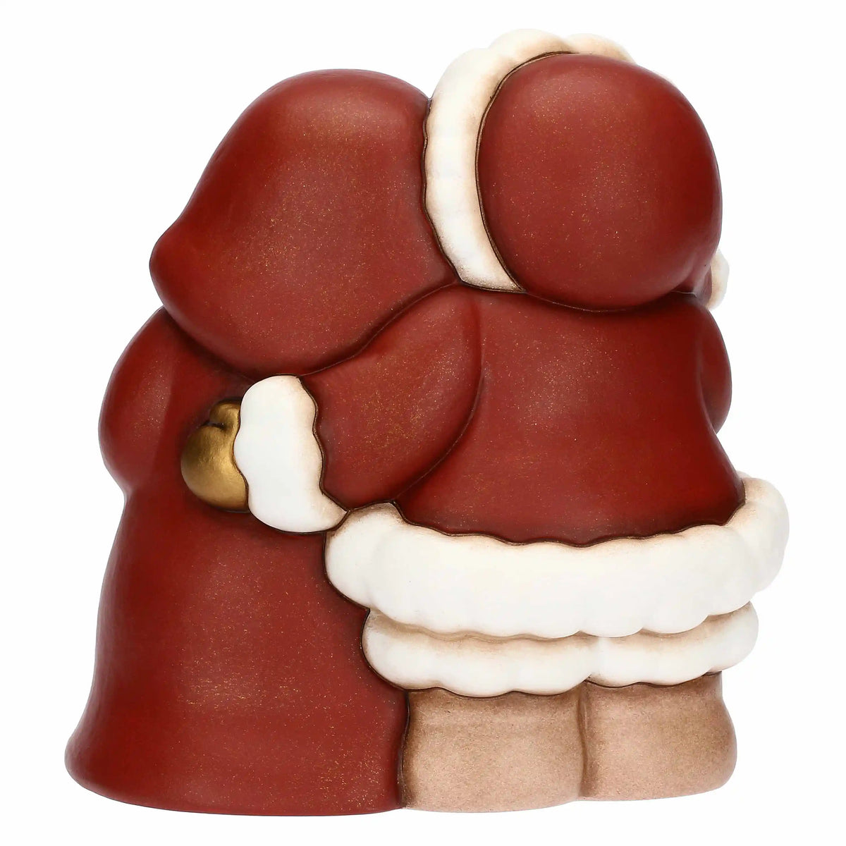 Coppia Babbo e Mamma Natale in ceramica