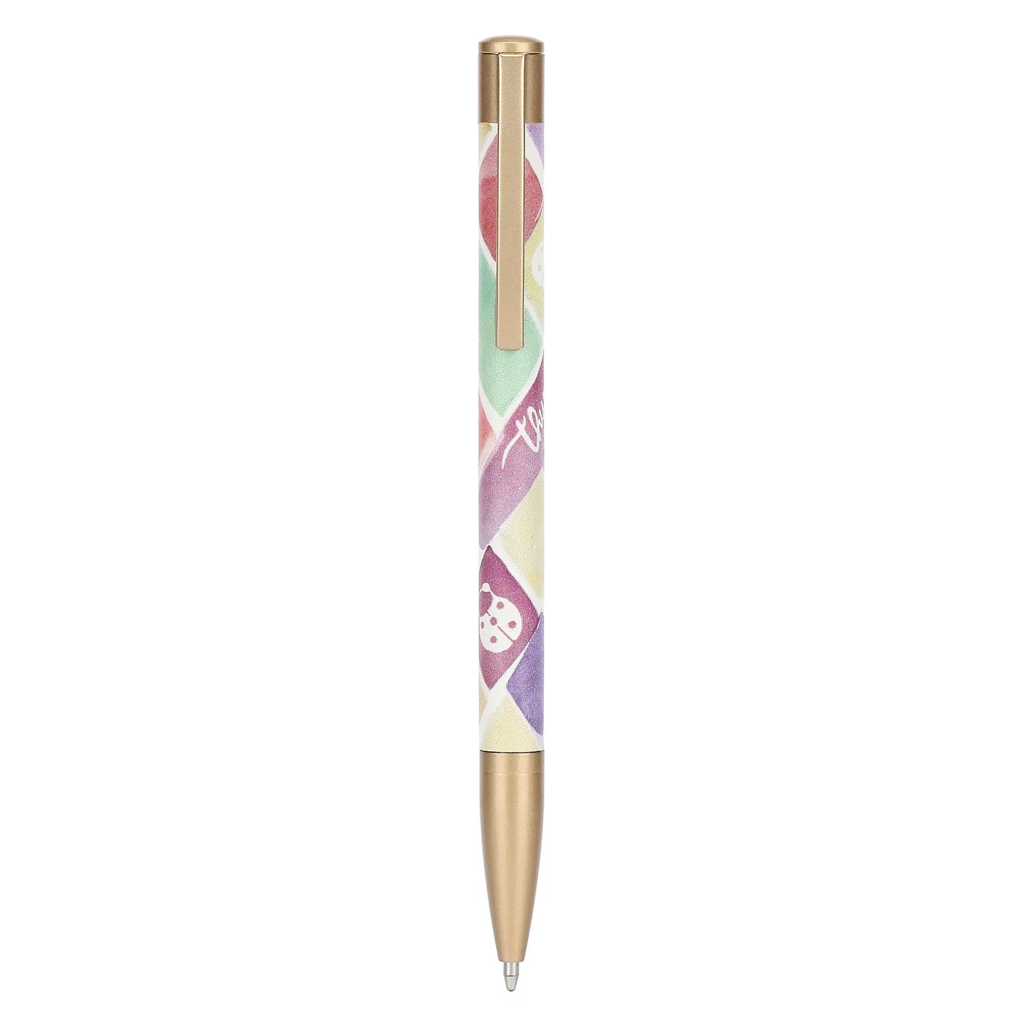 Penna con pattern e coccinella