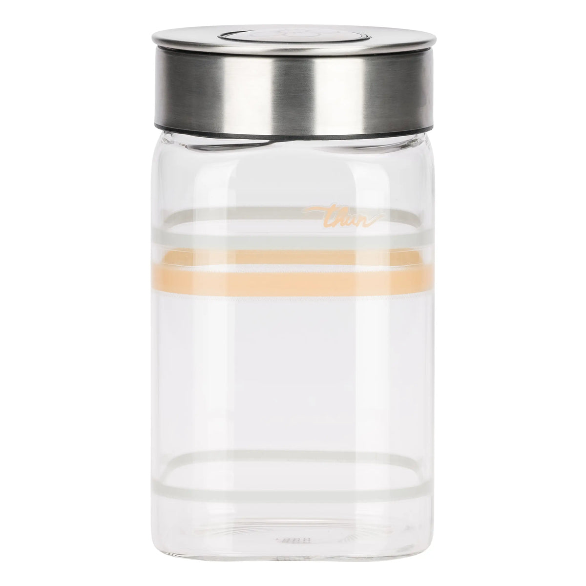 Barattolo in vetro con tappo in acciaio Pure Elegance