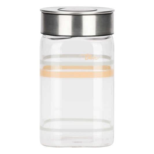 Barattolo in vetro con tappo in acciaio Pure Elegance