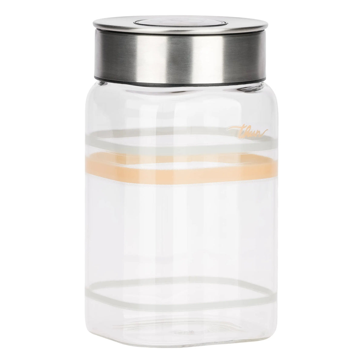 Barattolo in vetro con tappo in acciaio Pure Elegance