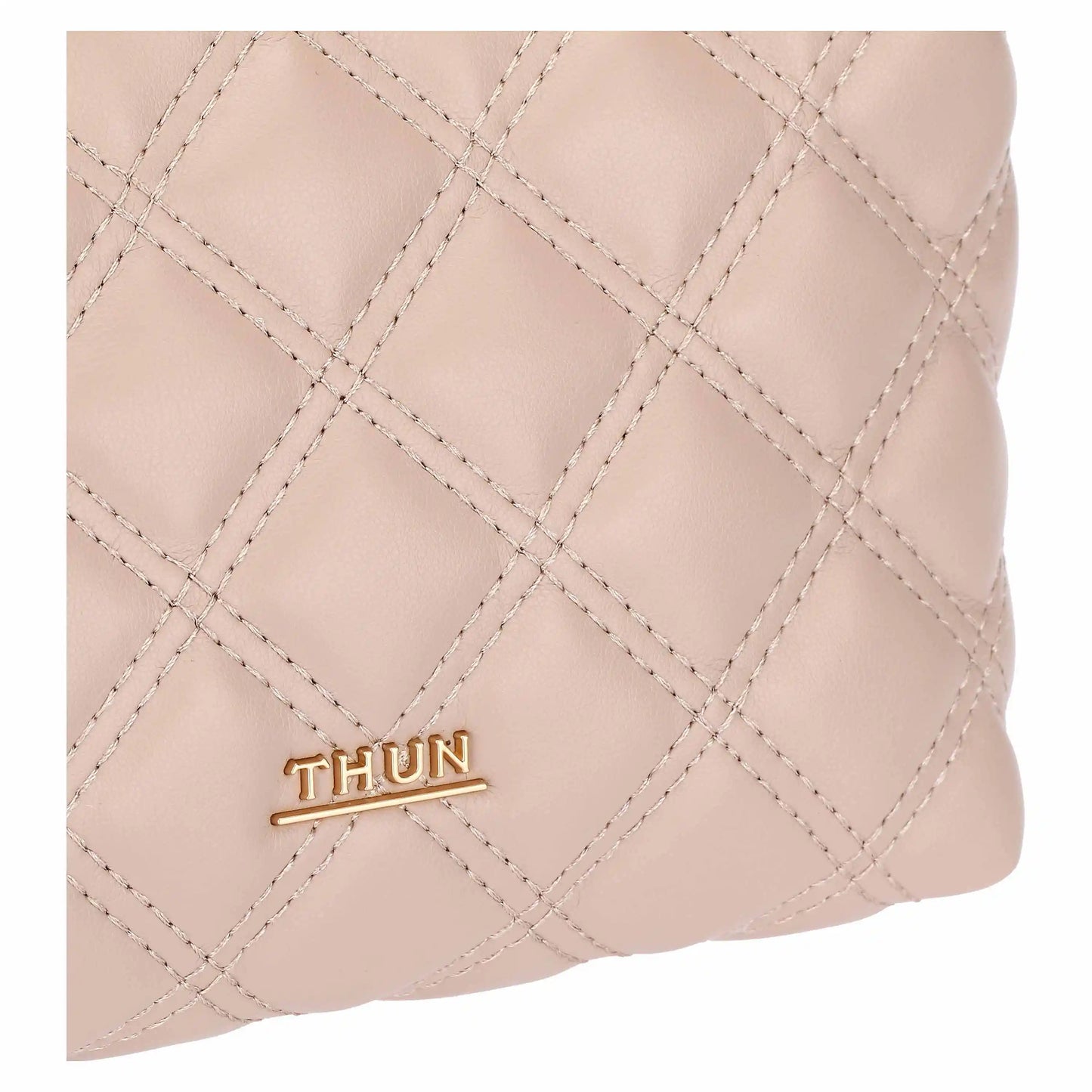 Pochette trapuntata con tracolla, nocciola