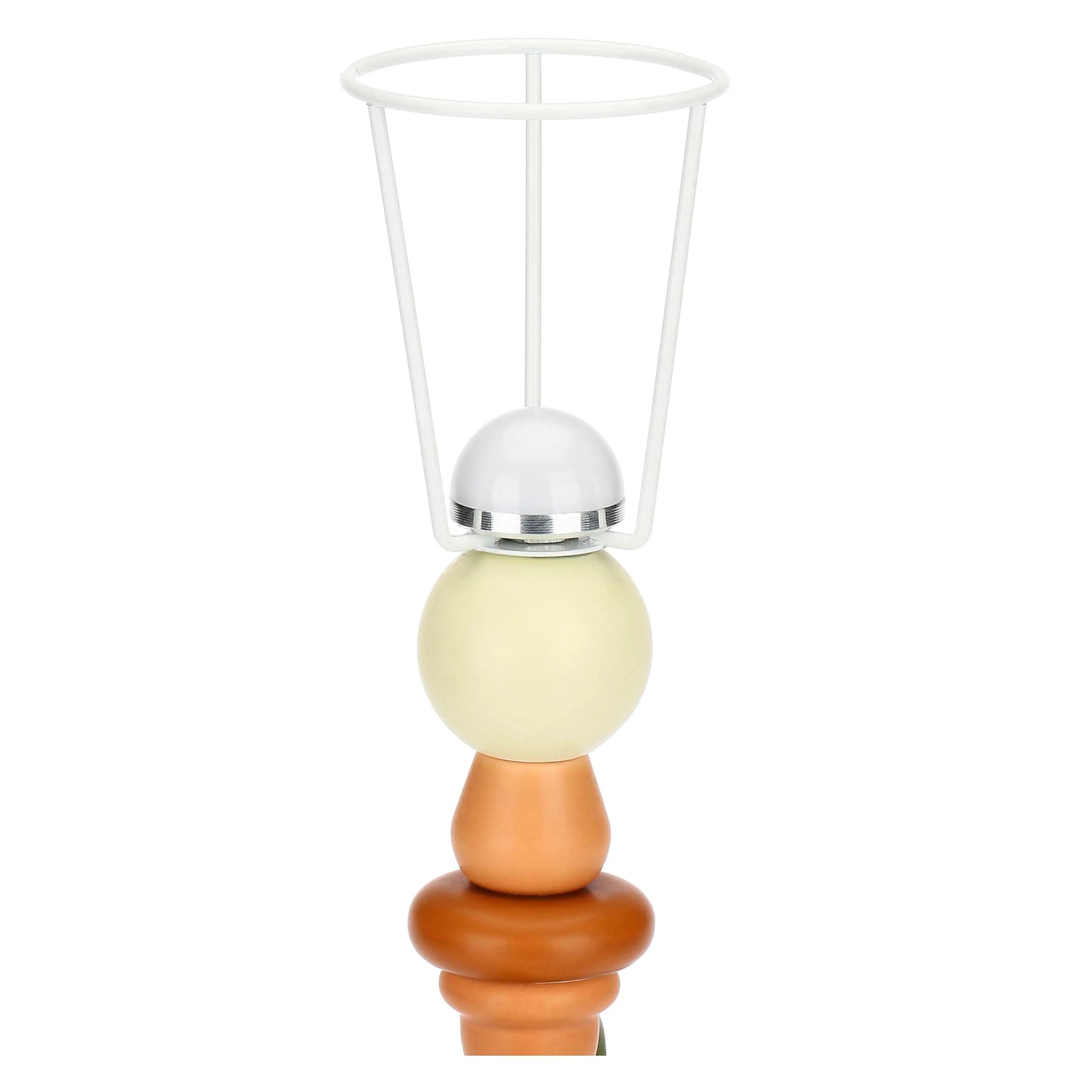 Lampada in porcellana con fiocco, verde