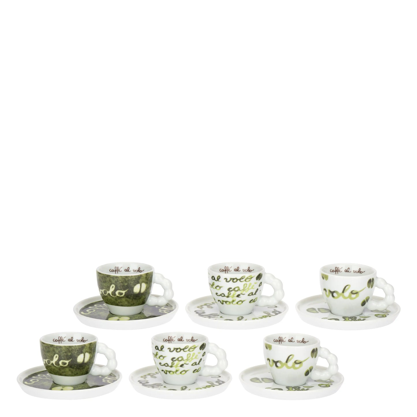 Set 6 Tazzine con piattino Caffè al volo