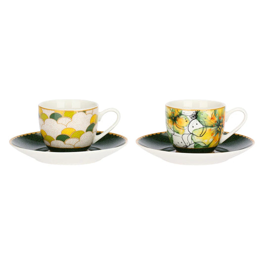 Mirabilia Set 2 Tazzine con Piattino Libellula