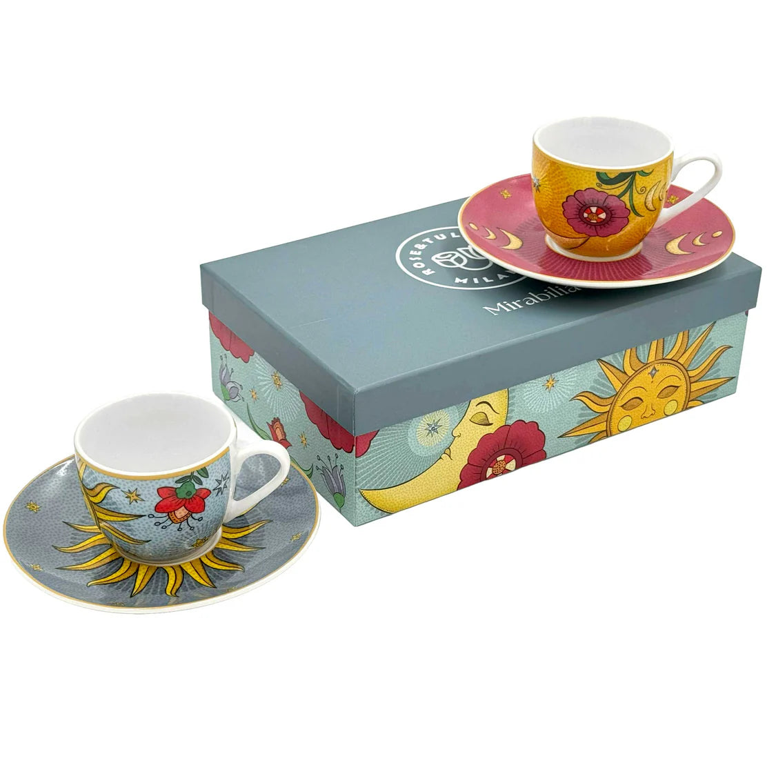 Mirabilia Set 2 Tazzine con Piattino Sole