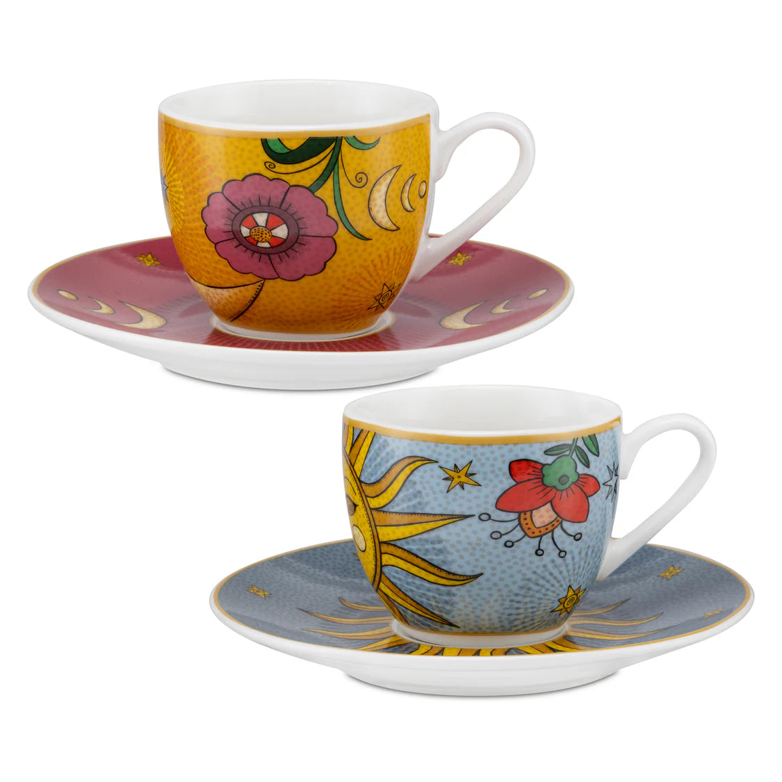 Mirabilia Set 2 Tazzine con Piattino Sole