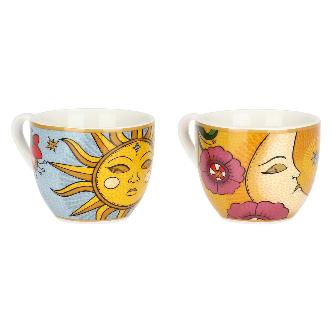 Mirabilia Set 6 Tazzine con Piattino Sole & Luna