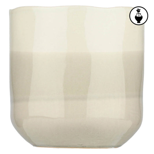 Nuance Cachepot Beige L  Gres