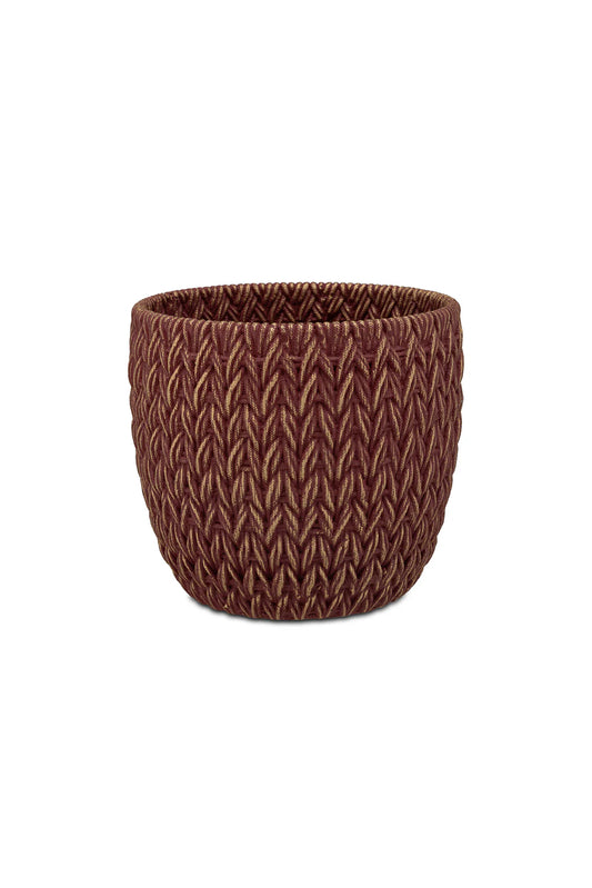 Doppiamaglia Cachepot Rosso/Oro S