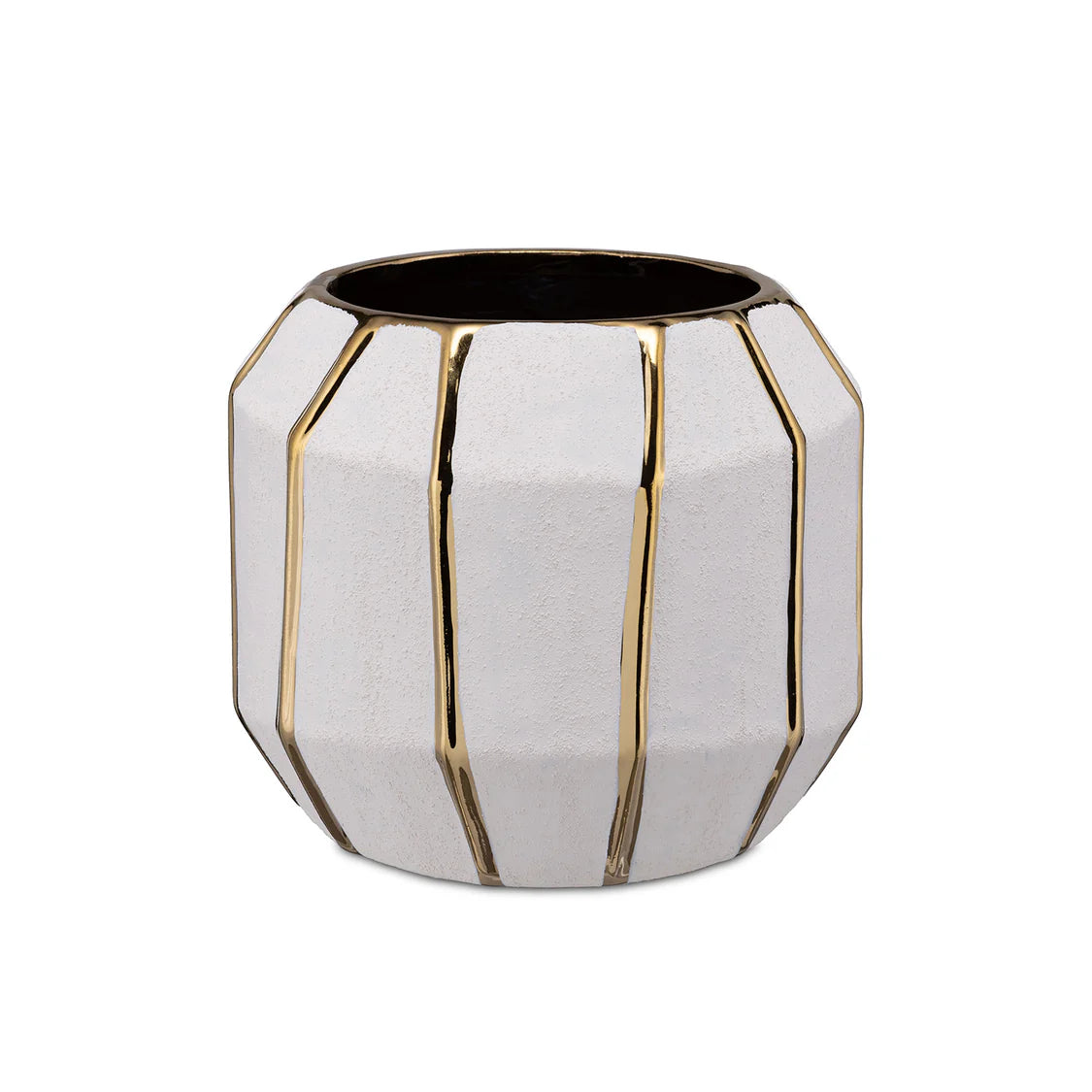 Kintsugi Cachepot Bianco/Oro S