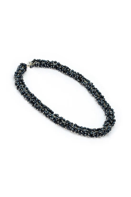 Collana Cristalli Blu Notte