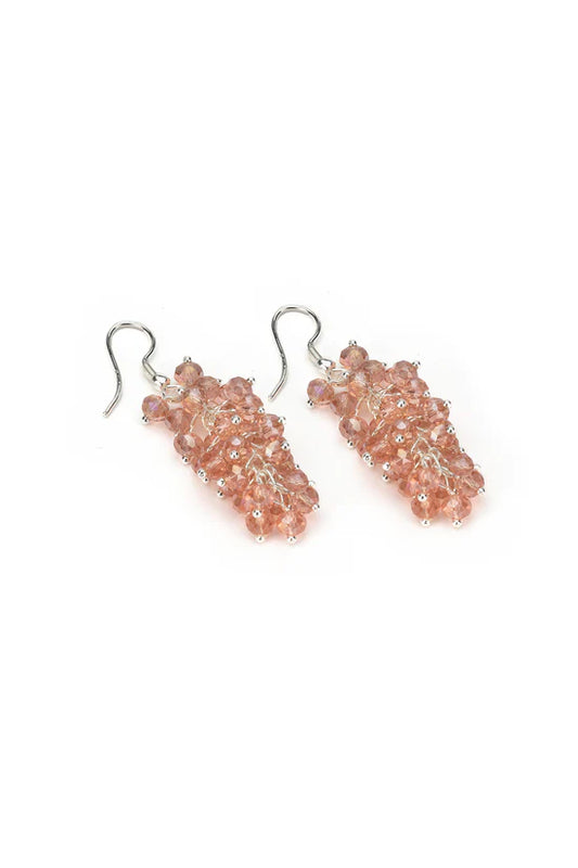 ORECCHINI CRISTALLI ROSA
