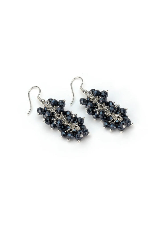 ORECCHINI CRISTALLI BLU NOTTE