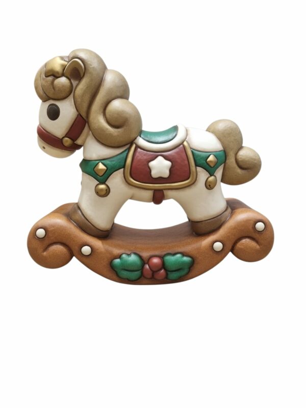 Cavallo a dondolo in ceramica grande
