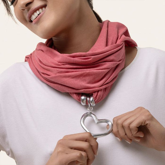 SCIARPA GIOIELLO SAGOMA CUORE