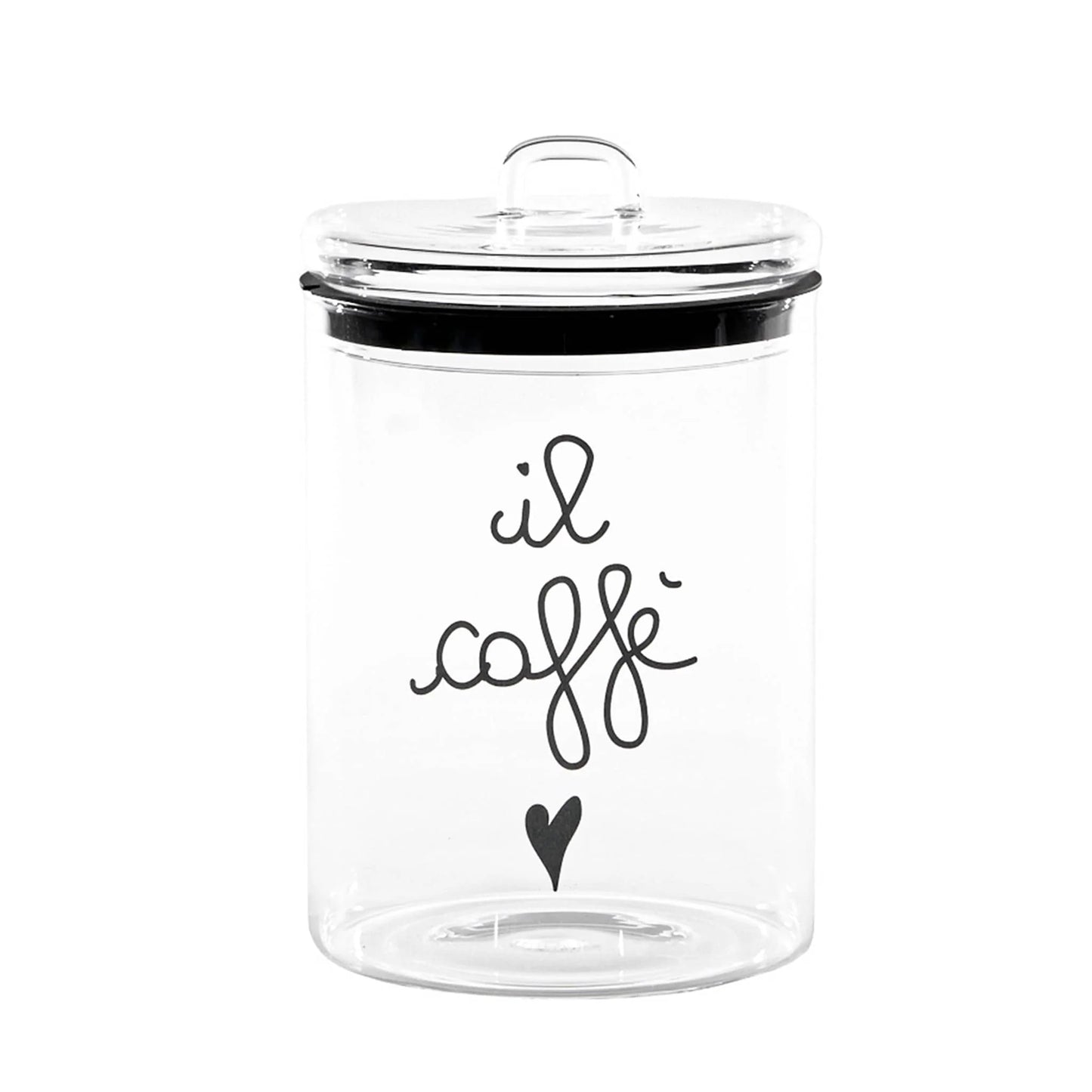 Barattolo in vetro borosilicato decoro Il caffè