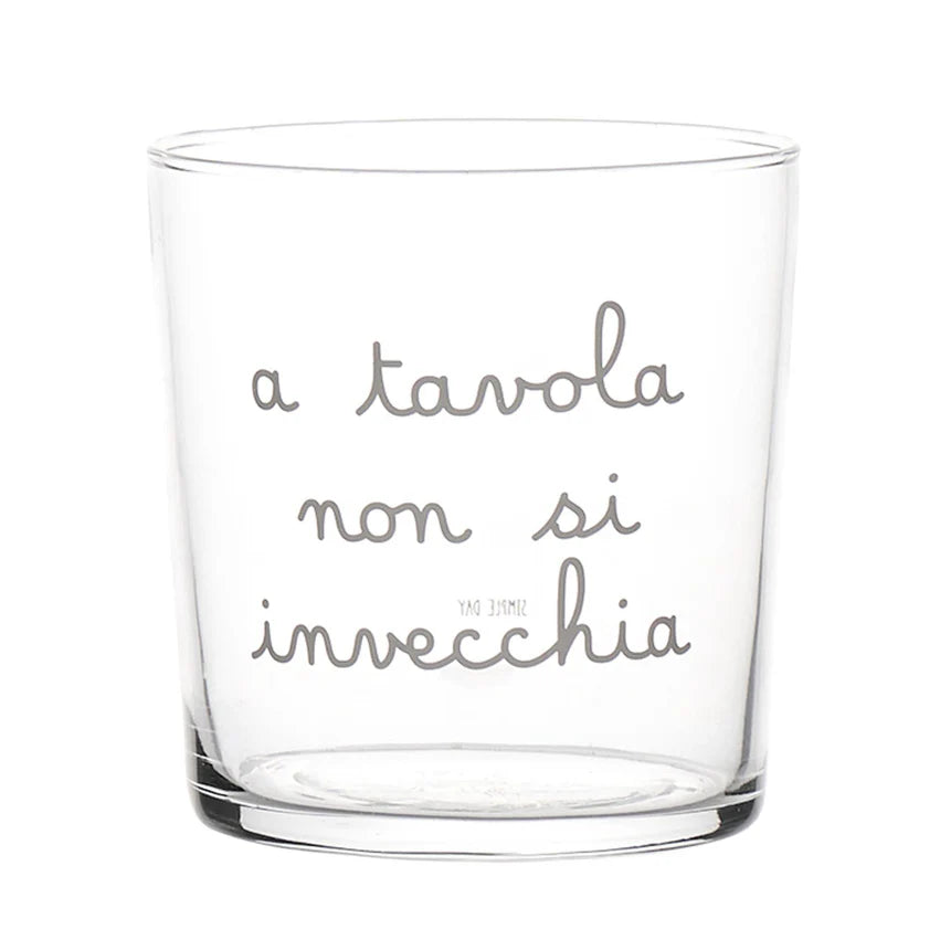 Set 6 bicchieri A tavola non si invecchia