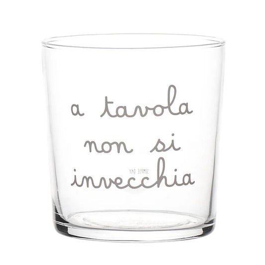 Set 6 bicchieri A tavola non si invecchia