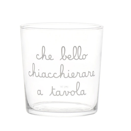 Set 6 Bicchieri acqua Che bello chiacchierare