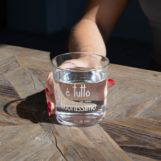 Set 6 Bicchieri acqua E' tutto buonissimo