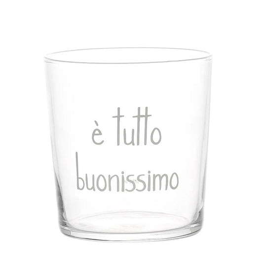 Set 6 Bicchieri acqua E' tutto buonissimo