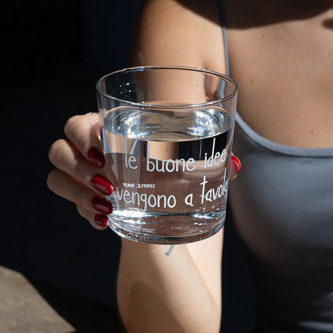 Set 6 Bicchieri acqua Le buone idee vengono a tavola