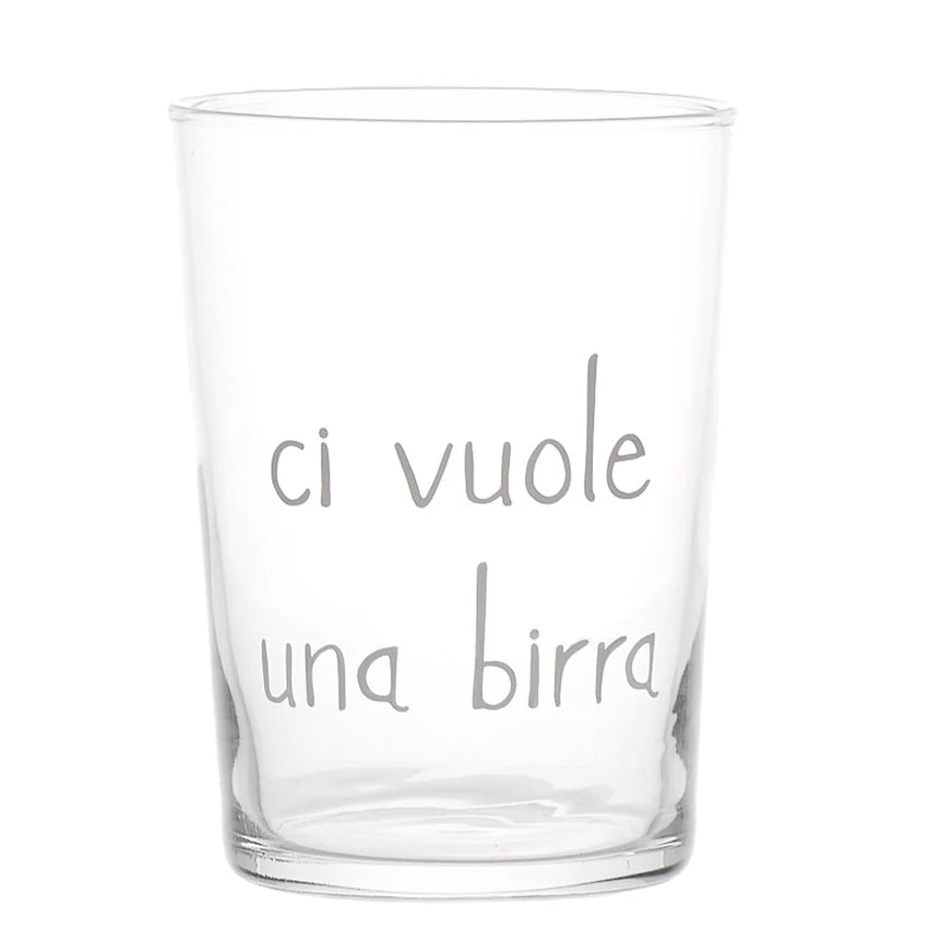 Set 6 Bicchieri birra decoro Ci vuole una birra