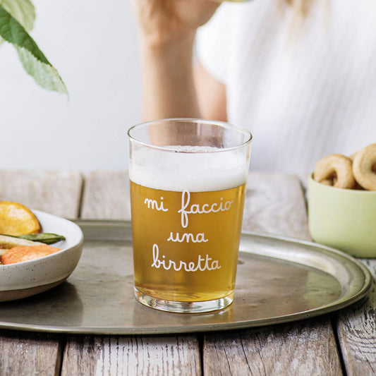 Set 6 Bicchieri birra Mi faccio una birretta