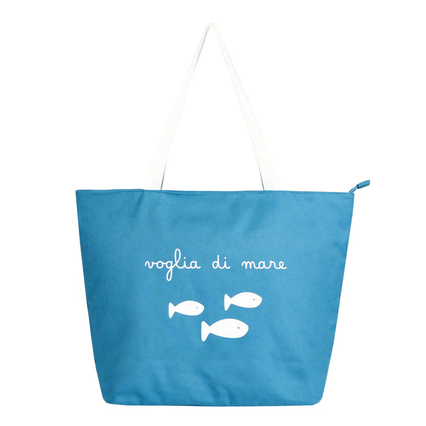 Borsa in canvas Voglia di mare - Cobalto