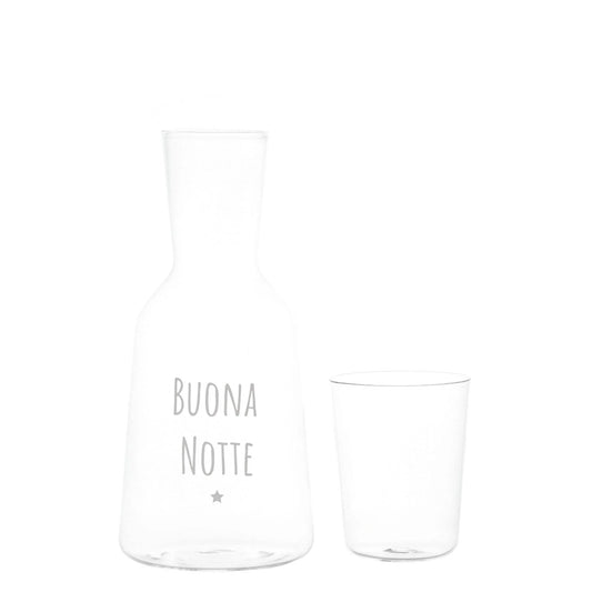 Bottiglia con bicchiere Buona Notte