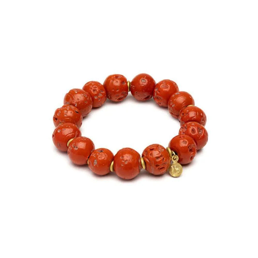 Bracciale Elastico Sfere Corallo