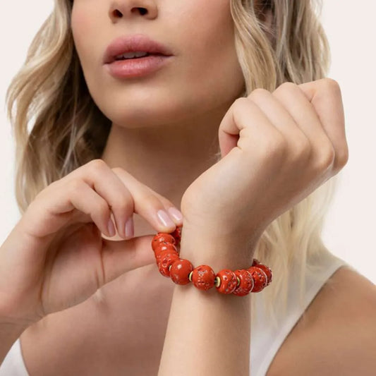 Bracciale Elastico Sfere Corallo