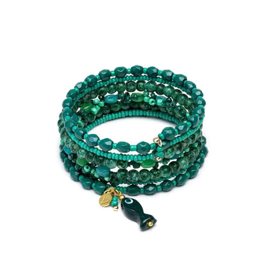 Bracciale Molla Elastica Turchese
