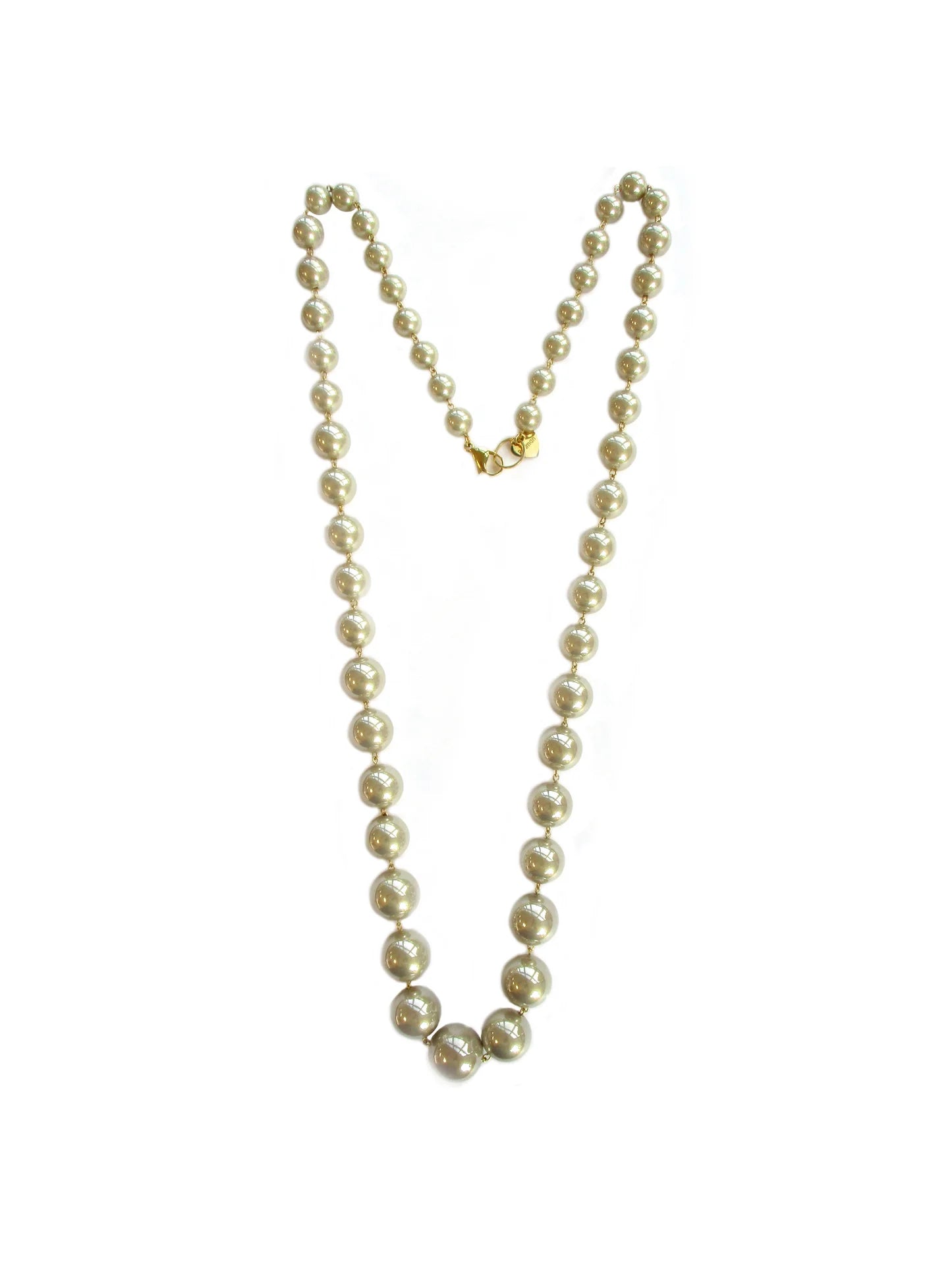 Collana incatenata in gradazione con perle champagne iride Effervescente