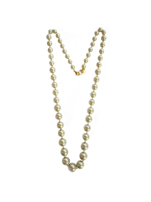 Collana incatenata in gradazione con perle champagne iride Effervescente
