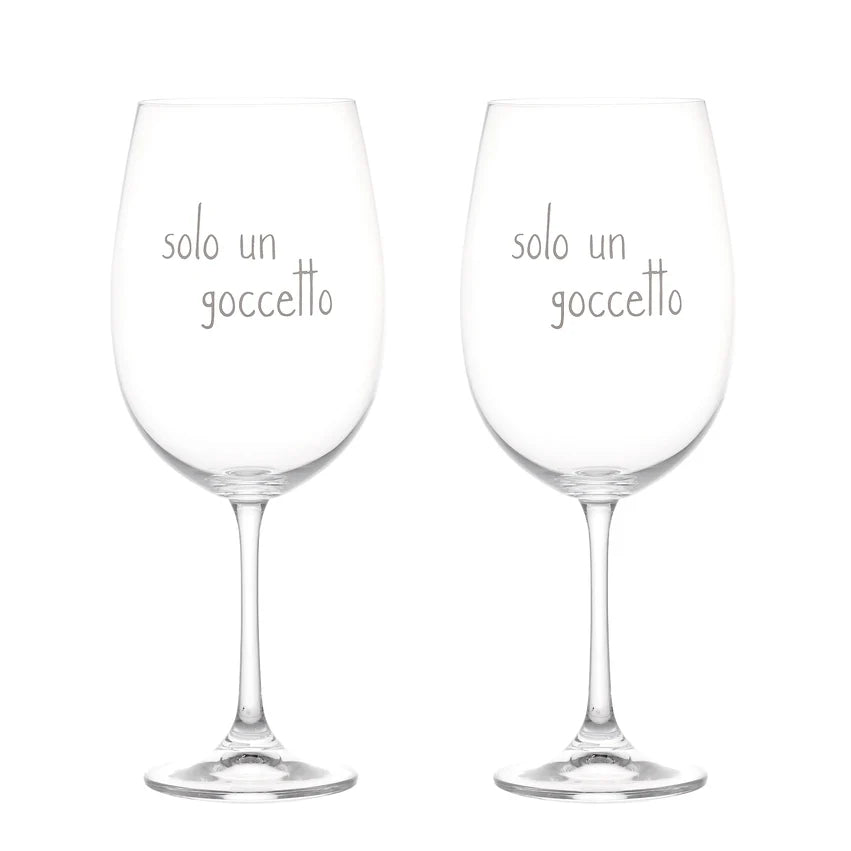 Set 2 calici vino Solo un goccetto 64cl