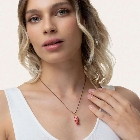 Collana Ciondolo Pesciolino Rosso