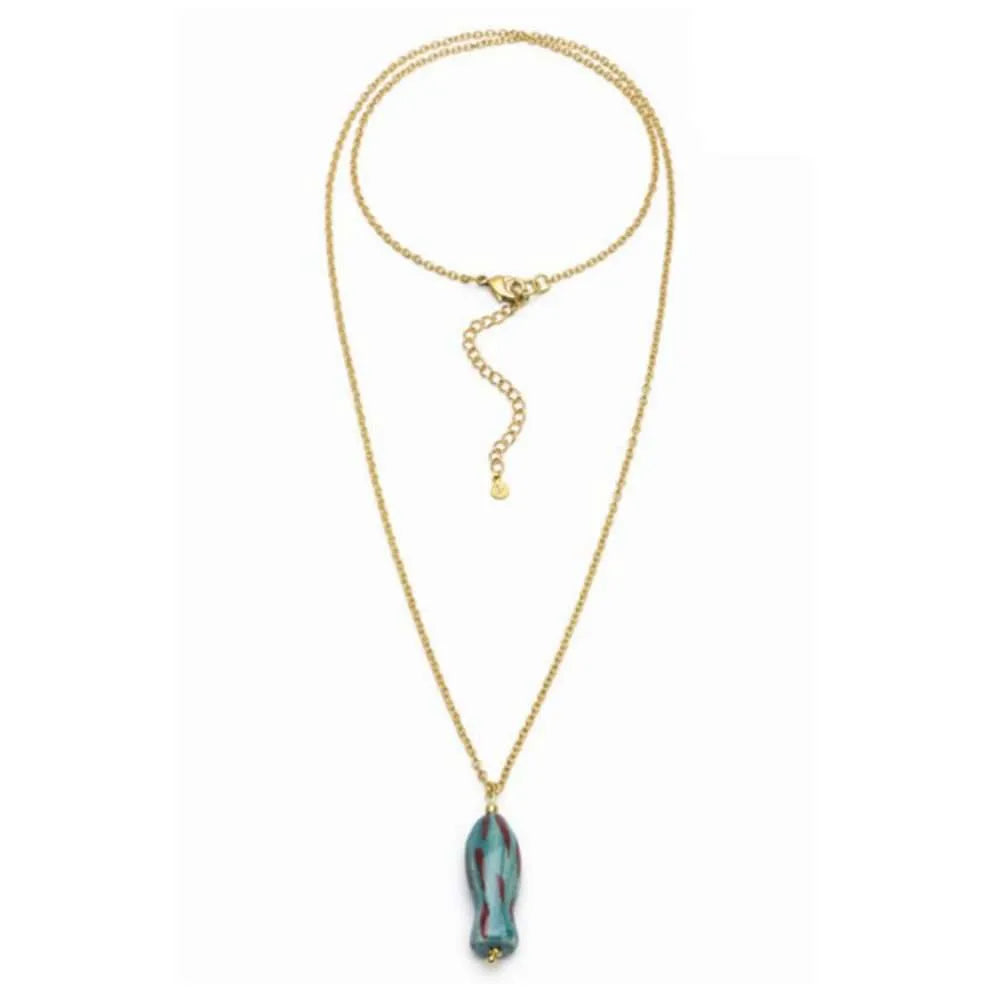 Collana Ciondolo Pesce Turchese
