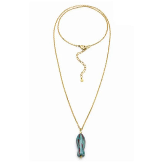 Collana Ciondolo Pesce Turchese
