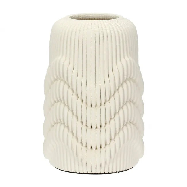 Vaso in linoleum bianco L