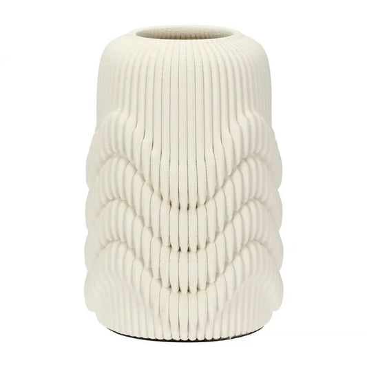 Vaso in linoleum bianco L