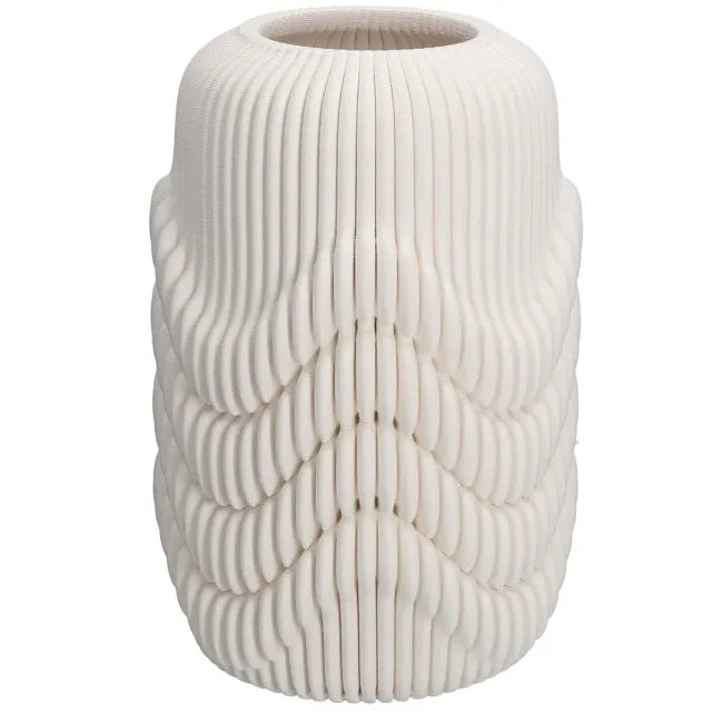 Vaso in linoleum bianco L