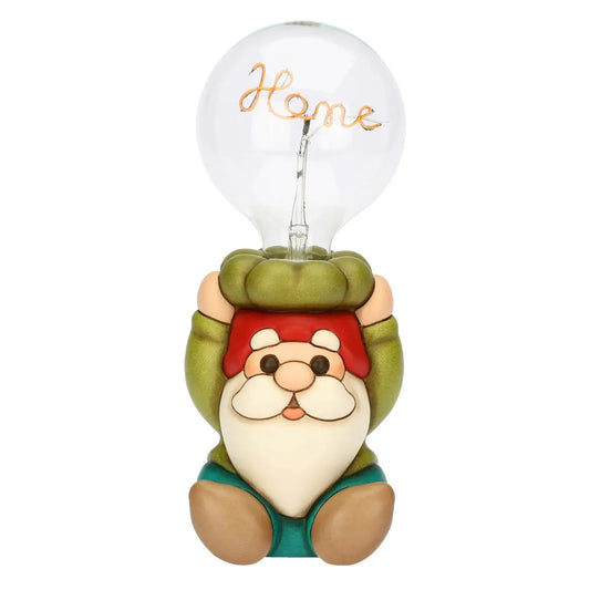 Lampada da tavolo in ceramica gnomo